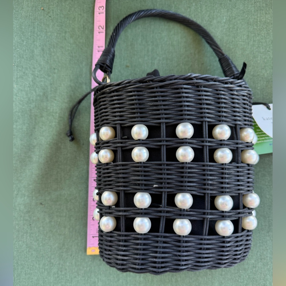 Kate Spade New York x Target Pearl Embellished Basket Bucket Bag w/Pearl Accents - Picture 9 of 12